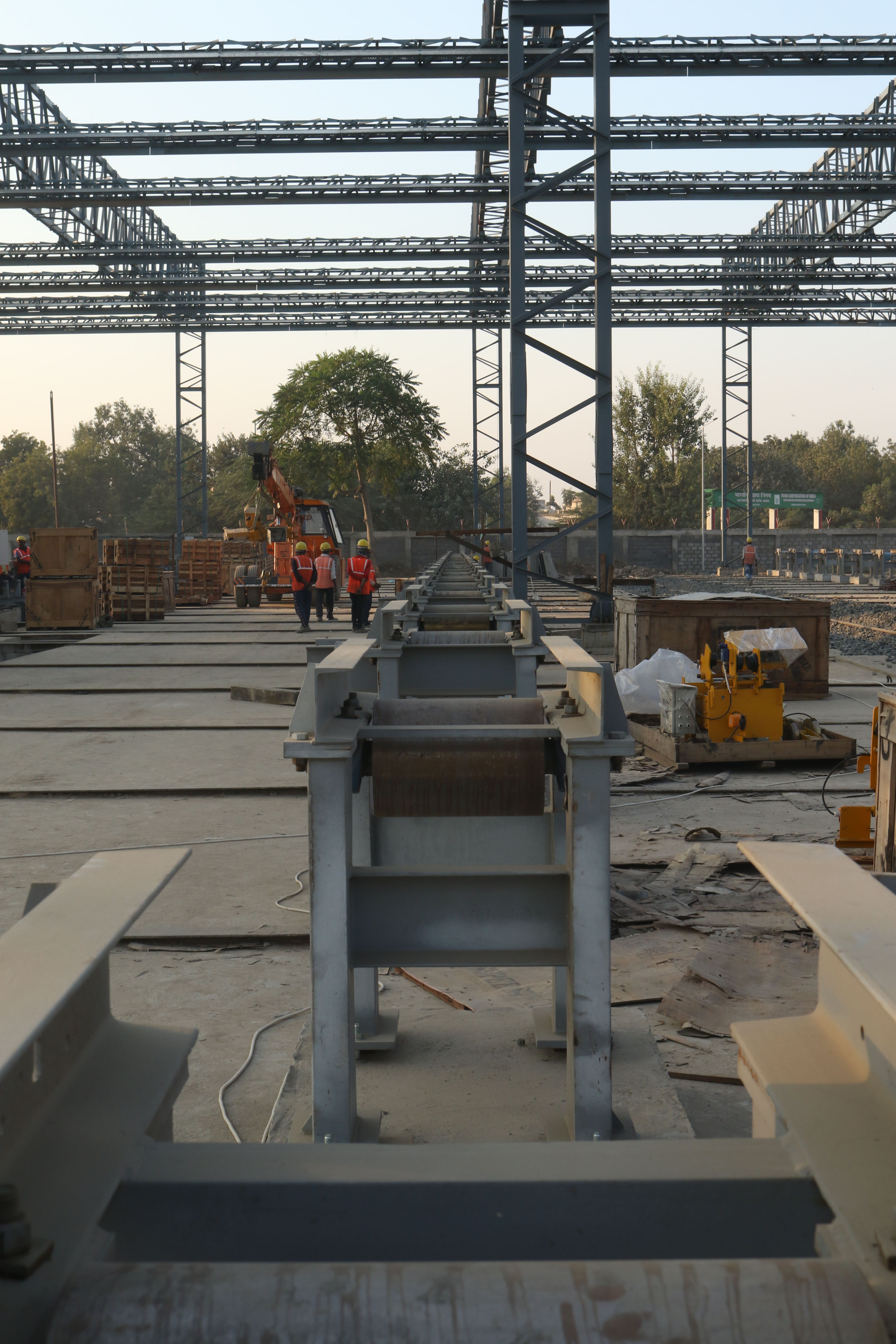 130 m long span of steel bridge launched over Indian railway tracks for Mumbai-Ahmedabad Bullet Train Project